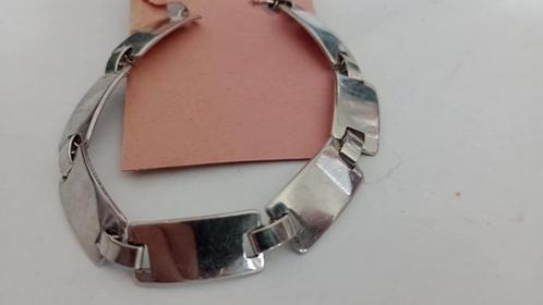NAAMPLAAT ARMBAND R.V.S. GOLDTONE, Sieraden, Tassen en Uiterlijk, Armbanden, Zo goed als nieuw, Staal, Zilver, Verzenden