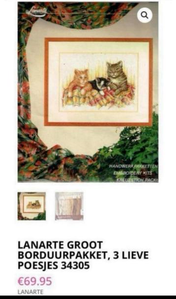 BORDUURPAKKET LANARTE DRIE LIEVE POESJES beschikbaar voor biedingen