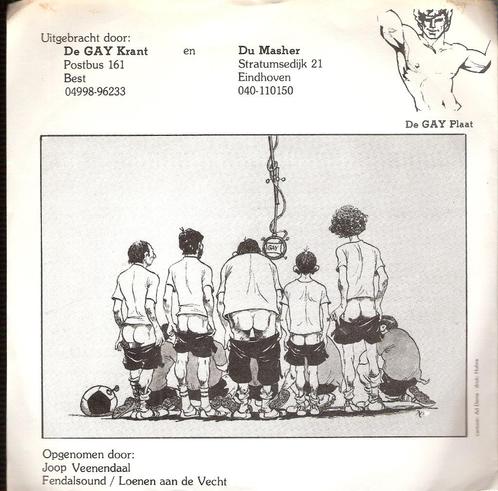GAYSINGLE -(Henk Krol Gay Krant/Du Masher) RARE!!!, Boeken, Muziek, Gelezen, Algemeen, Ophalen