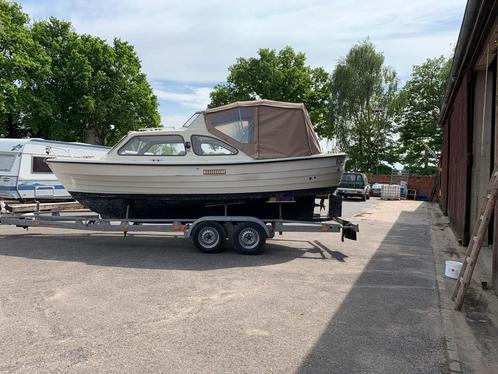 noorse spitsgatter inkl. trailer., Watersport en Boten, Motorboten en Motorjachten, Gebruikt, Polyester, 6 tot 9 meter, Diesel
