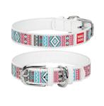 WAUDOG Ethno Lederen Halsband Wit Nekomtrek 46-60 cm KOOPJE!, Ophalen of Verzenden, Handgemaakt, Nieuw