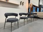 4 Nieuw Zanotta Nena eetkamerstoel Stof Design stoel, Blauw, Nieuw, Ophalen of Verzenden, Vier
