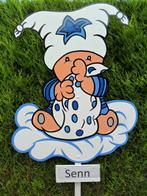 Geboortebord Baby met muts blauw of roze goedkoopst huren, Ophalen, Nieuw, Geboortebord