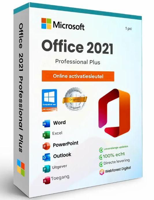 Microsoft office 2021 pro plus digitale activatiecode, Computers en Software, Office-software, Nieuw, Windows, Excel, Ophalen