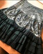 SNOB Italiaanse vintage ibiza rok S pailletten Ehv/geldrop, Maat 38/40 (M), Zwart, Ophalen of Verzenden, Zo goed als nieuw