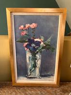 Schilderij met Bloemen in Lijst, Antiek en Kunst, Ophalen of Verzenden