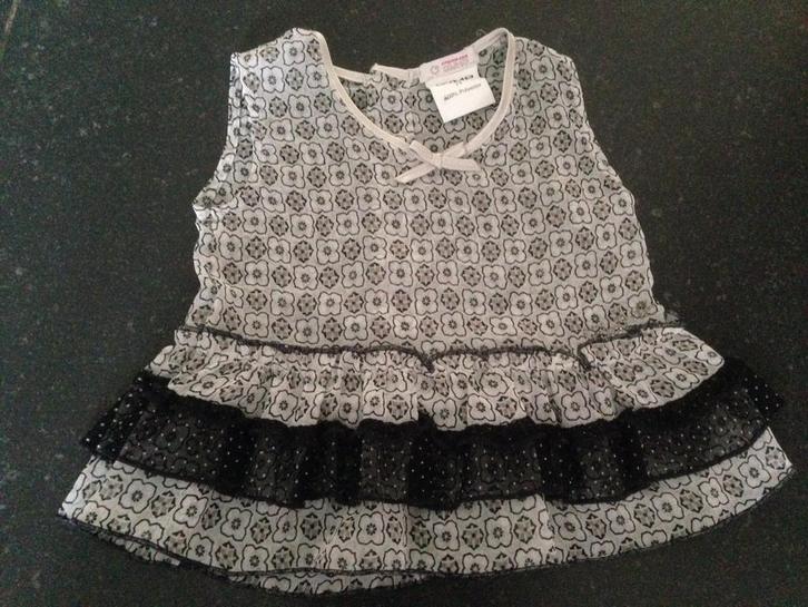 Meisjes tuniek / jurkje zwart wit van Gymp Baby mt 74, Kinderen en Baby's, Babykleding | Maat 74, Gebruikt, Meisje, Jurkje of Rokje