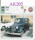 Ak202 autokaart fiat 1100 b, Ophalen of Verzenden, Zo goed als nieuw, Auto's