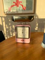 Wesco Keukenweegschaal met Klok - Roze, Ophalen of Verzenden, Gebruikt