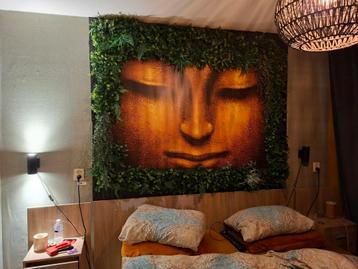 Grootte boedha met poster op pvc. beschikbaar voor biedingen