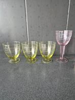 4 glazen Pia Eldin-Lindsten, Ophalen of Verzenden