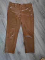 Bruine leren broek, Kleding | Dames, Bruin, Zara, Maat 42/44 (L), Ophalen of Verzenden