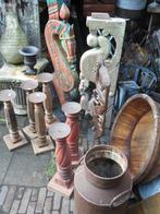 50%Korting antiek curiosa uit India Ornament olijfbak pilaar, Ophalen