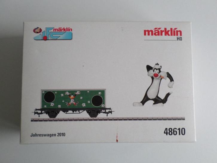Märklin H0 48610 Jaarwagon 2010 met Sylvester (in ovp), Hobby en Vrije tijd, Modeltreinen | H0, Zo goed als nieuw, Wagon, Gelijkstroom of Wisselstroom