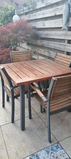 Tafel met 4 stoelen van 4 seasons, Tuin en Terras, Ophalen, Zo goed als nieuw, Tuinset, Hout