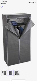 Grijze kledingkast met rits op wielen, Huis en Inrichting, Kasten | Kledingkasten, Ophalen, Gebruikt, Overige materialen