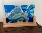 Glasfusing glasplaat hout staander zee blauw, Ophalen of Verzenden, Nieuw