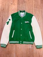 Redskins (Half) Leer Varsity Collegejack Groen/Beige XXXL, Kleding | Heren, Overige maten, Ophalen of Verzenden, Gedragen, Groen