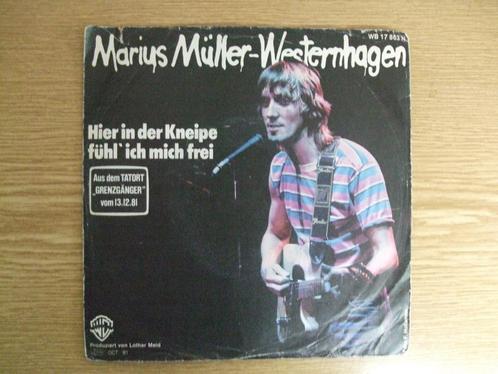 MARIUS MULLER-WESTERNHAGEN   HIER IN DER KNEIPE FUHL' ICH, Cd's en Dvd's, Vinyl Singles, Zo goed als nieuw, Single, Pop, 7 inch