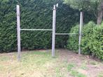 Duikelrek rvs stangen en hardhouten palen, Ophalen, Zo goed als nieuw