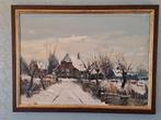 Prachtig winter schilderij van Jan Kelderman., Ophalen of Verzenden