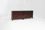 Vintage Brutalist Sideboard, Ophalen, 200 cm of meer, 25 tot 50 cm, Overige houtsoorten