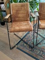 Industriële leren eetkamerstoelen - set van 4, Huis en Inrichting, Stoelen, Ophalen, Industrieel