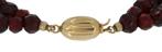 Antieke granaten dames armband 14k gouden slot Vintage, Goud, Met edelsteen, Armband, Ophalen of Verzenden