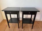 Nachtkastjes Ikea Hemnes zwartbruin, Huis en Inrichting, Ophalen, Zo goed als nieuw, Minder dan 45 cm