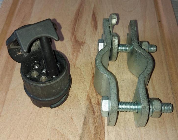 Adapter aanhanger (13>7) + Klemdeel aanhangerbeveiliging, Caravans en Kamperen, Caravan accessoires, Nieuw, Ophalen of Verzenden