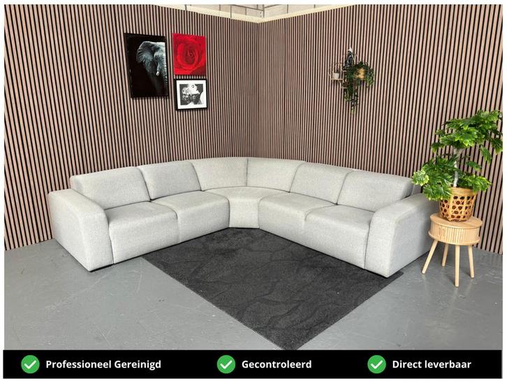 GRATIS LEVERING InHouse Hoekbank Grijs 300x300 REFURBISHED, Huis en Inrichting, Banken | Bankstellen, Zo goed als nieuw, Hoekbank