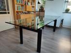 Glazen eettafel, Gebruikt, Stijl: Le Corbusier Cassina LC6, 200 cm of meer, Vijf personen of meer