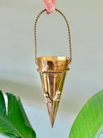 Vintage messing wandhanger wandpot wanddecoratie, Ophalen of Verzenden, Gebruikt