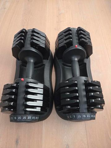 Verstelbare Dumbbell Set 2.5 - 25 kg / Selectabells z.g.a.n! beschikbaar voor biedingen