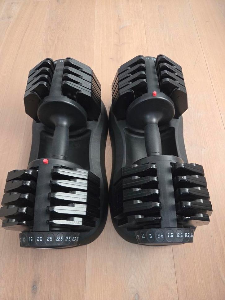 Verstelbare Dumbbell Set 2.5 - 25 kg / Selectabells z.g.a.n!, Sport en Fitness, Fitnessmaterialen, Zo goed als nieuw, Dumbbell