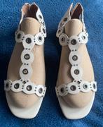 Bibi Lou witte leren sandalen maat 41, Wit, Bibi Lou, Zo goed als nieuw, Sandalen of Muiltjes