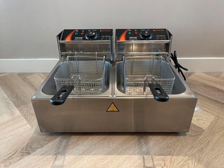 Dubbele friteuse 2x6 liter nieuw. Pizzeria/camping/horeca !, Witgoed en Apparatuur, Frituurpannen, Nieuw, Ophalen of Verzenden