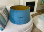 Lampenkap groot donkerblauw velours, Ophalen of Verzenden, Zo goed als nieuw, Rond, 25 tot 50 cm