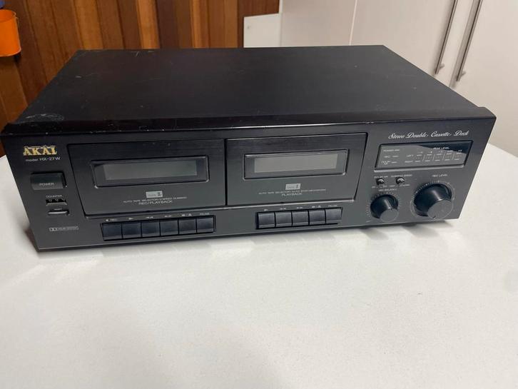 Akai HX-27W Dubbel Cassettedeck, Audio, Tv en Foto, Cassettedecks, Dubbel, Akai, Auto-reverse, Ophalen