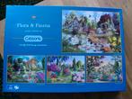 Gibsons legpuzzels, 4 x 500 stukjes, Flora & Fauna, Ophalen of Verzenden, 500 t/m 1500 stukjes, Zo goed als nieuw, Legpuzzel