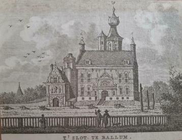22 / Slot van Ballum Kopergravure ca 1790 beschikbaar voor biedingen