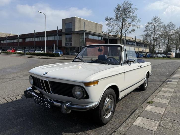 BMW 02-serie 1602 Cabriolet - Origineel Nederlands N.A.P, Auto's, Oldtimers, Bedrijf, Te koop, Lederen bekleding, Open dak, BMW