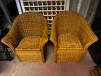2 stuks rieten kindermaat stoeltjes, Ophalen, Gebruikt