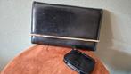 Momini zwart leren clutch met portemonee leer, Ophalen of Verzenden, Gebruikt, Zwart, Overige typen