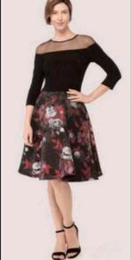 Ribkoff elegante jurk zwarte top organza rok met print 38, Kleding | Dames, Jurken, Maat 38/40 (M), Overige kleuren, Verzenden