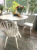 Witte houten stoelen 2, Huis en Inrichting, Stoelen, Ophalen, Gebruikt, Twee, Wit