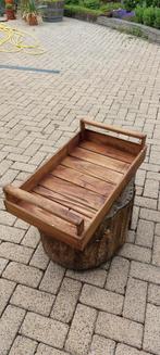 Robuust houten dienblad, Ophalen, Zo goed als nieuw, Rechthoekig, Hout
