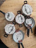 10 - delige pannenset, Huis en Inrichting, Keuken | Potten en Pannen, Ophalen of Verzenden, Nieuw, Rvs, Pannenset