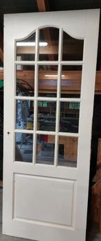 Klassieke stompe binnendeur met glas 211.5x83 cm, Doe-het-zelf en Verbouw, Ophalen, Gebruikt, 80 tot 100 cm, Binnendeur