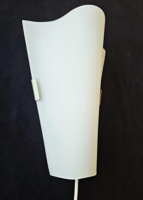 Vintage Italiaanse design wandlamp. Murano glazen kap, Huis en Inrichting, Lampen | Wandlampen, Zo goed als nieuw, Glas, Metaal